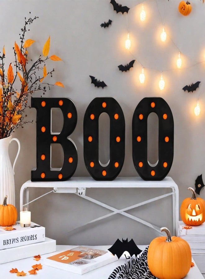 BTPIEL Halloween Decorations - 8.6" Large "BOO" Marquee Light Up Letters Light Up Sign Halloween Decor Indoor for Kitchen Bedroom Fireplace Mantel Party Holiday Display - Image 5